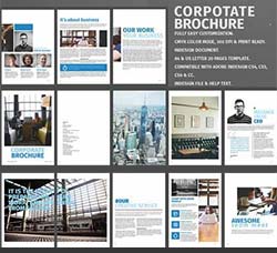 indesign模板－商业手册(简约型/20页)：Minimal Corporate Brochure